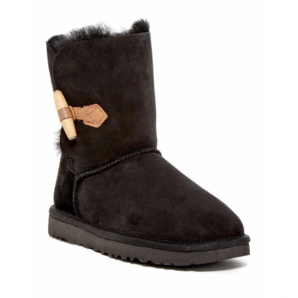 Rare Ugg Black Keely Genuine Sheepskin 